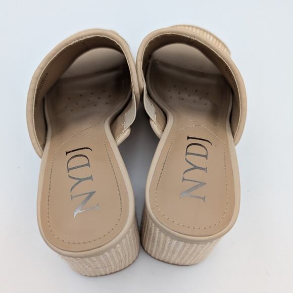NYDJ Dewi Women's Platform Slide Sandals Open Toe Natural Size US6 EU37 - Picture 6 of 11